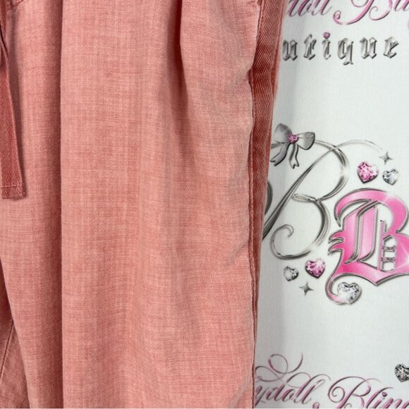 Splendid joggers orange Rose Pink Textured Fabric pockets pants cargo - Picture 4 of 8